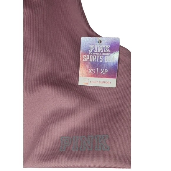 PINK VICTORIA’S SECRET Sports Bra Light Support Mauve Pink‎ Women’s Size XS - Picture 6 of 9